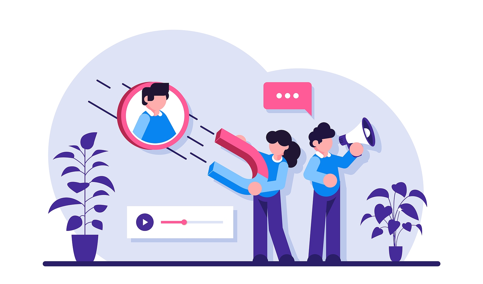 Bigstock Find Leads Flat Concept Vector 397487633