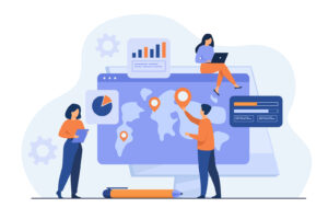 Bigstock Group Of Professionals Analyzi 400626917